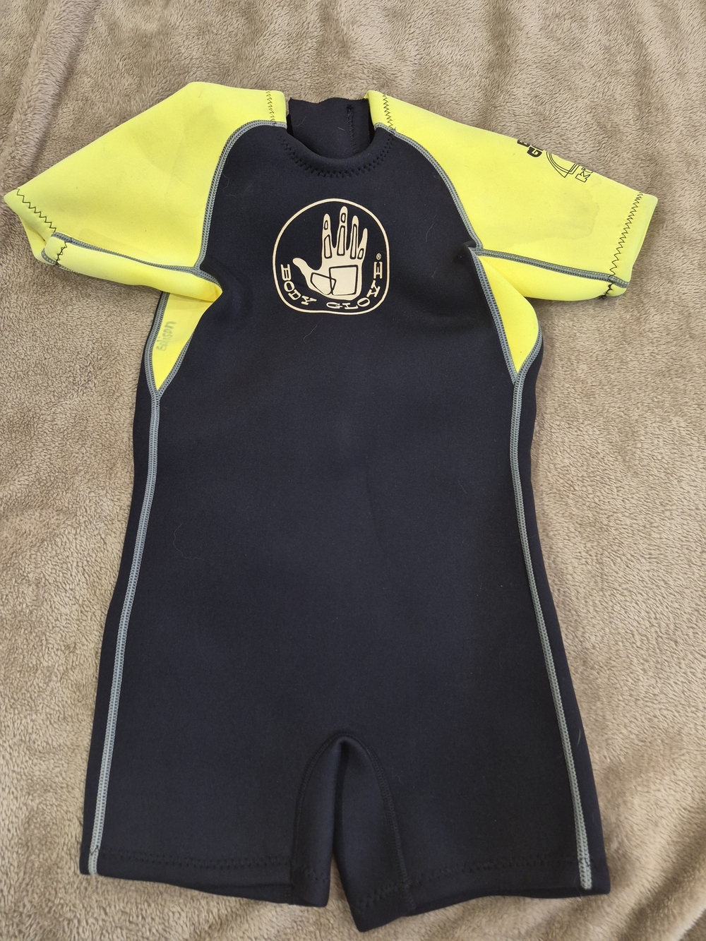 Body Glove Kids Shorty Wetsuit - Black & Yellow Child's 4